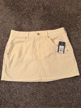 Universal thread ivory corduroy mini skirt